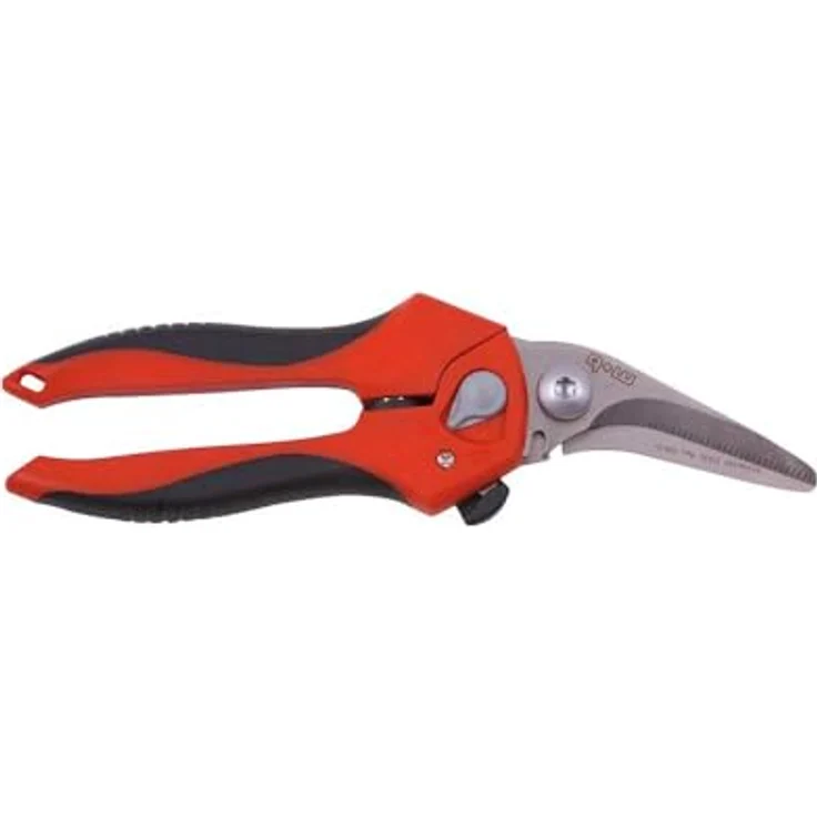 Peddinghaus MOB Outillage Universalschere gebogene Form 200mm, Edelstahl, selbstschärfende Klingen, rutschhemmende gezahnte Schneide – Bild 2