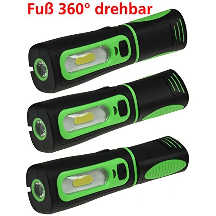 LED Stableuchte IP44 mit Akku & Ladestation Flexibel drehbar 2 Ladegeräte mit Ladeschale I Magnethalter – Bild 4