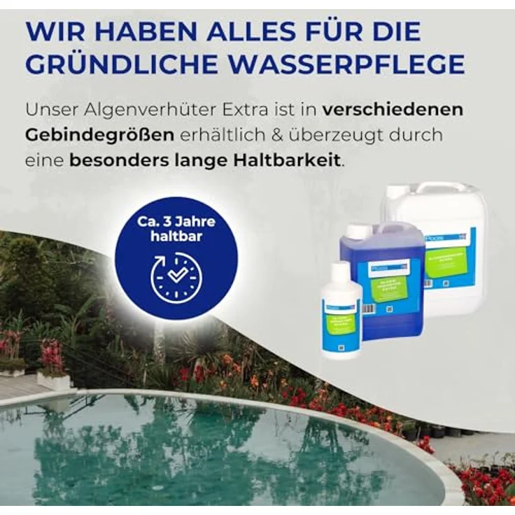 1 l - PoolsBest® Algenverhüter extra - hochkonzentriert & schaumfrei – Bild 8