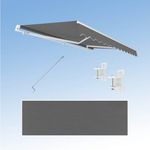 Eclipse Kassettenmarkise 3x2,5m, Gelenkarmmarkise Economy mit UV-Schutz 50+, weiß