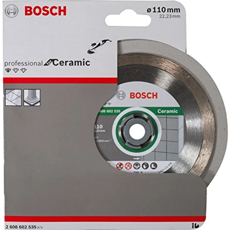 Bosch Professional Diamanttrennscheibe Standard für Ceramic, 110 x 22,23 x 1,6 x 7,5 mm, 2608602535 – Bild 2