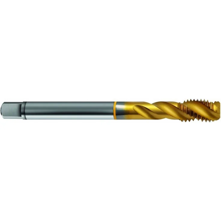 Gühring Gewindebohrer GÜHRING Maschinengewindebohrer DIN374 TiN Form C M6x0,50, HSS-E, 3 Schneiden, 80 mm Länge, TiN-beschichtet