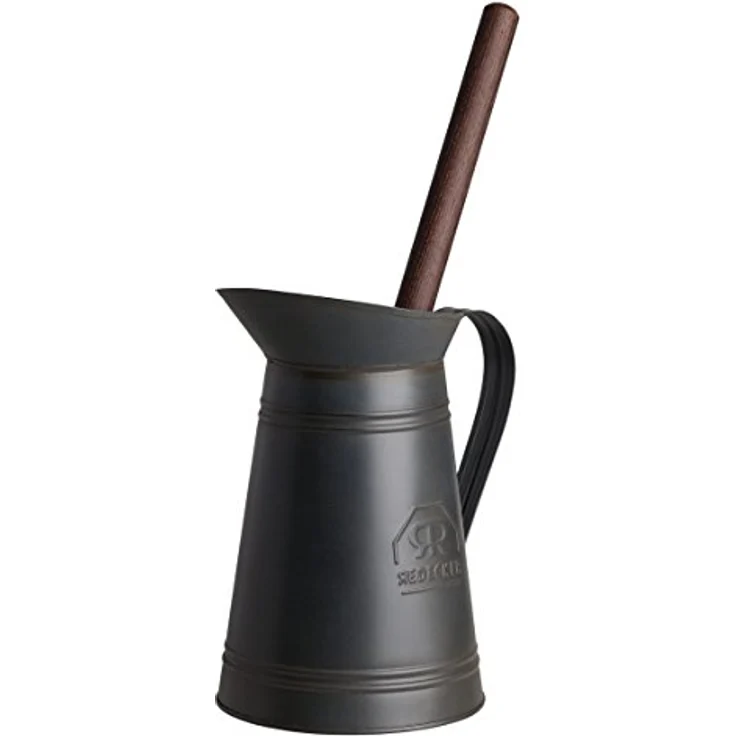 WC Bürste / Klobürste in Metallkanne - schwarz lackiertes Metall – Bild 4