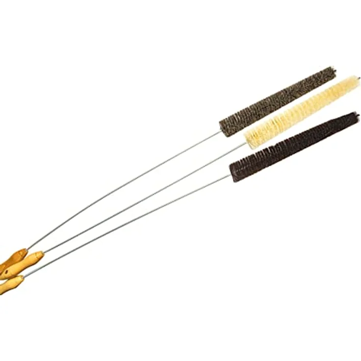 Neustanlo Profi Heizkörperbürste 2.0 aus extra weichen Ziegenhaar braune Borsten, Kunststoff ummantelter Edelstahldraht 120 cm lang – Bild 4