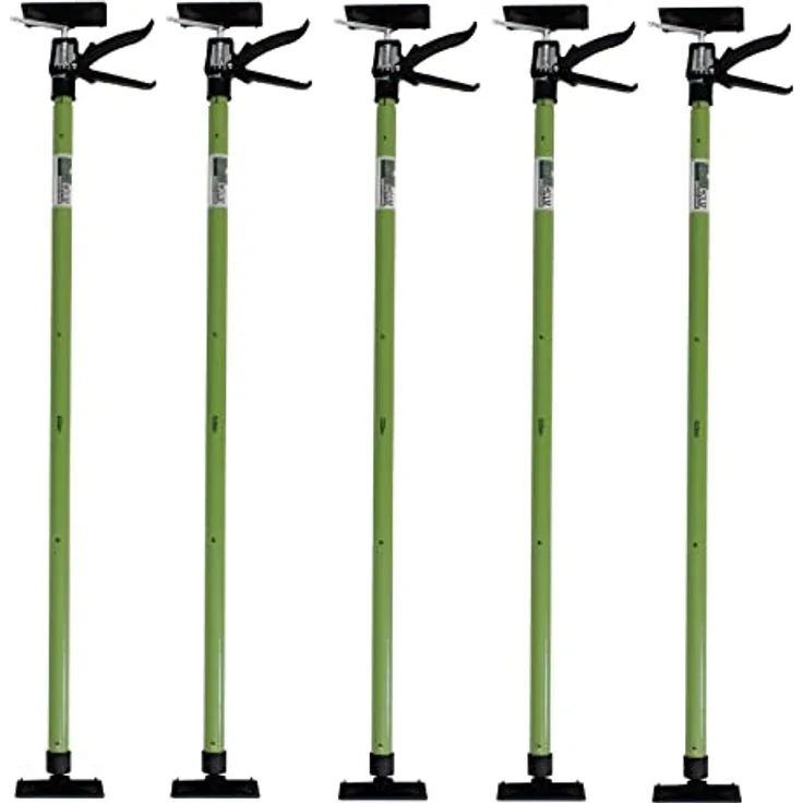 TRUTZHOLM 5x Profi Einhandstütze, Teleskop-Deckenstütze bis 290 cm, Spannbereich 115-290 cm, stabile Konstruktion bis 30 kg