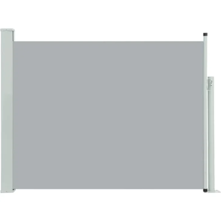 vidaXL Seitenmarkise Ausziehbar Sonnenschutz Sichtschutz Windschutz Seitenrollo Markise Seitenwandmarkise Balkon Garten Terrasse 140x500cm Grau – Bild 1