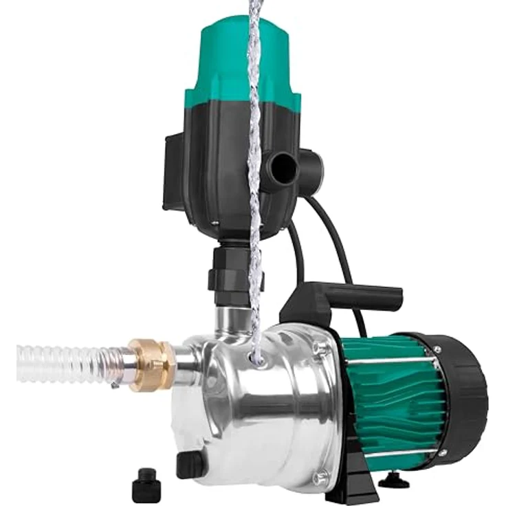 VONROC Hydrofoorpumpe 1000W, Automatische Wasserpumpe mit Druckschalter und Trockenlaufschutz, Fördermenge 3500l/h, 4,4bar für Gartenbewässerung – Bild 2