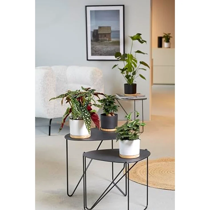 Soendgen Keramik Oslo, Blumentopf aus Keramik, Anthrazit Matt, 13,5 cm Durchmesser, 12,2 cm hoch, 2,2 l Vol. – Bild 3