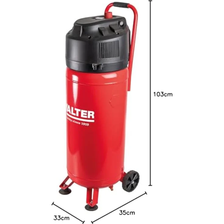 Walter Werkstatt-Kompressor 50 L, 240 l/min Ansaugleistung, 10 bar, inkl. Zubehör, kompakt und langlebig – Bild 9