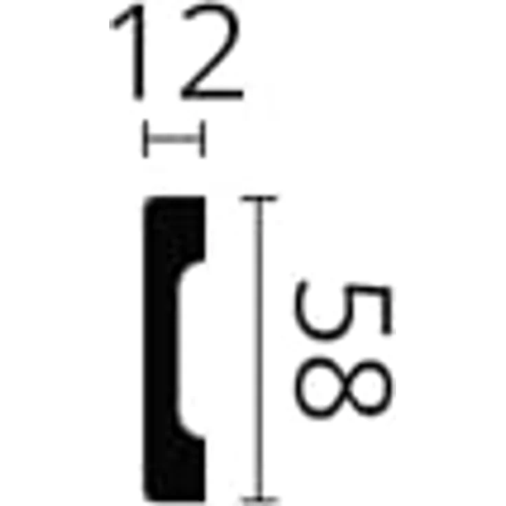 NOËL & MARQUET by nmc Zierleiste NMC WD4 WALLSTYL, klassische Wand- und Friesleiste, 2 m, Extrudiertes Polystyrol, weiß, vorgrundiert – Bild 2