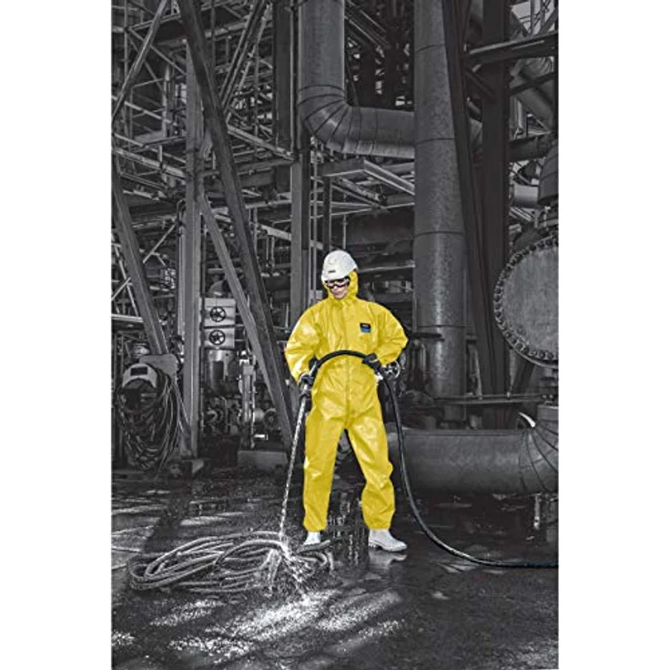 Uvex Einweg-Overall 3B 89880, Chemikalienschutz Typ 3B, gelb, Gr. L, mit ultraschall-geschweißten Nähten – Bild 6