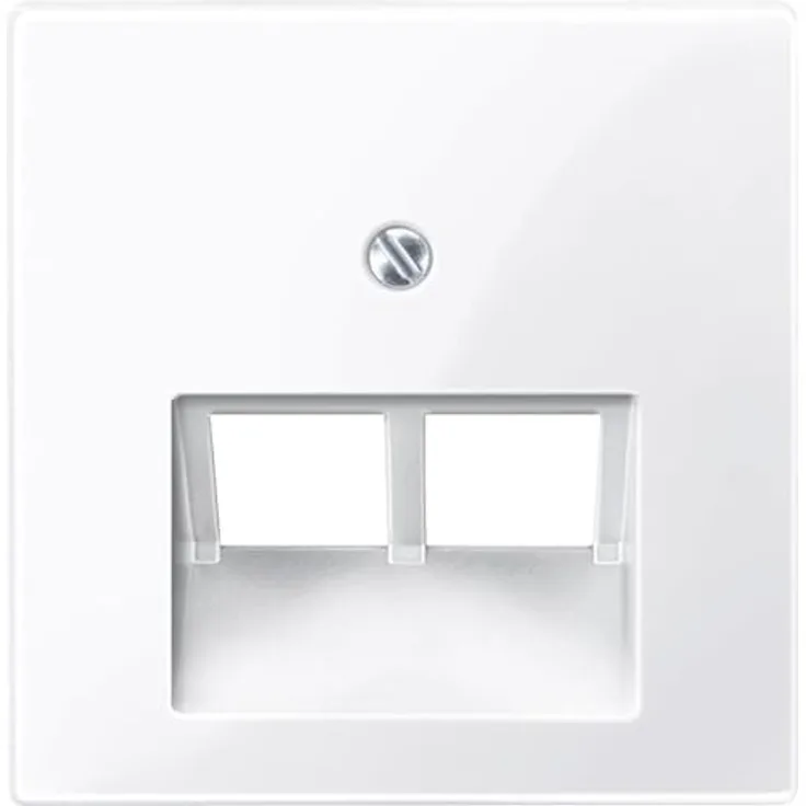 Schneider Electric Merten Zentralplatte für UAE-Einsatz, 2-fach, aktivweiss glänzend, Thermoplast, Green Premium