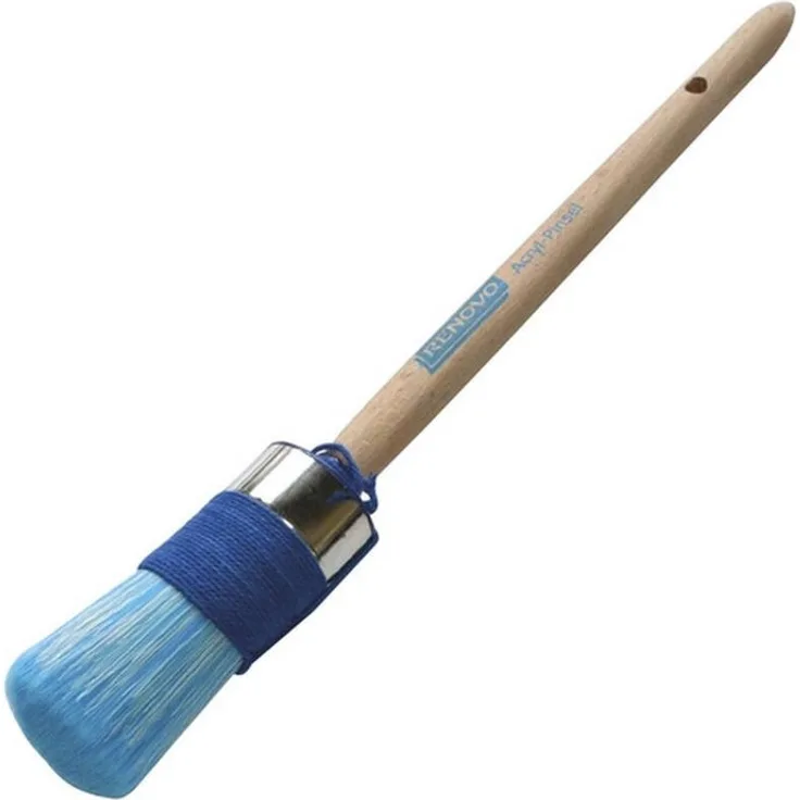 Renovo Ringpinsel Acryl, 30 mm Ringpinsel für wasserverdünnbare Lacke mit Aqua-Fill-Pro Hochtech-Borsten, Holzgriff