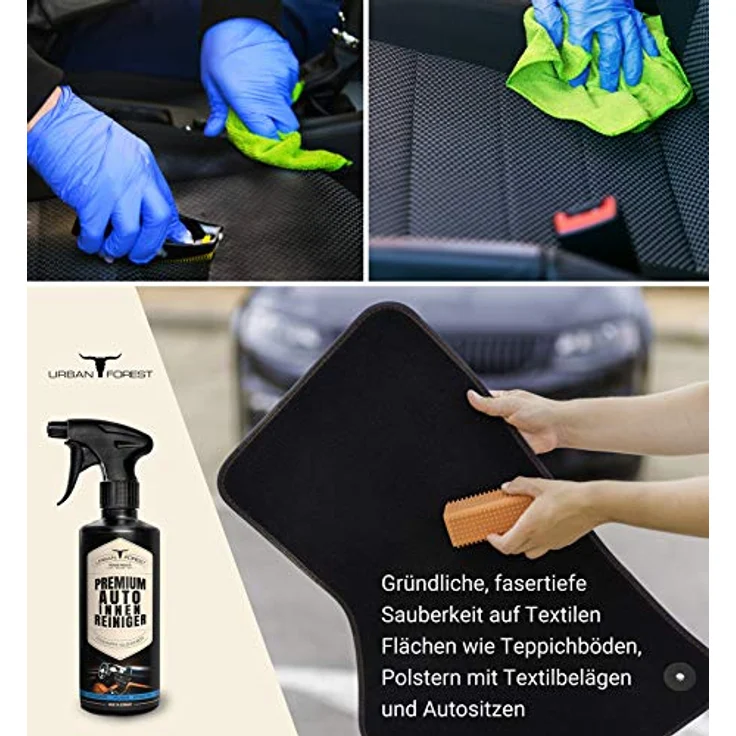 URBAN FOREST Premium Auto Innenraumreiniger, 500ml Cockpitpflege mit Avocado-Öl, antistatisch & frischem Duft – Bild 5
