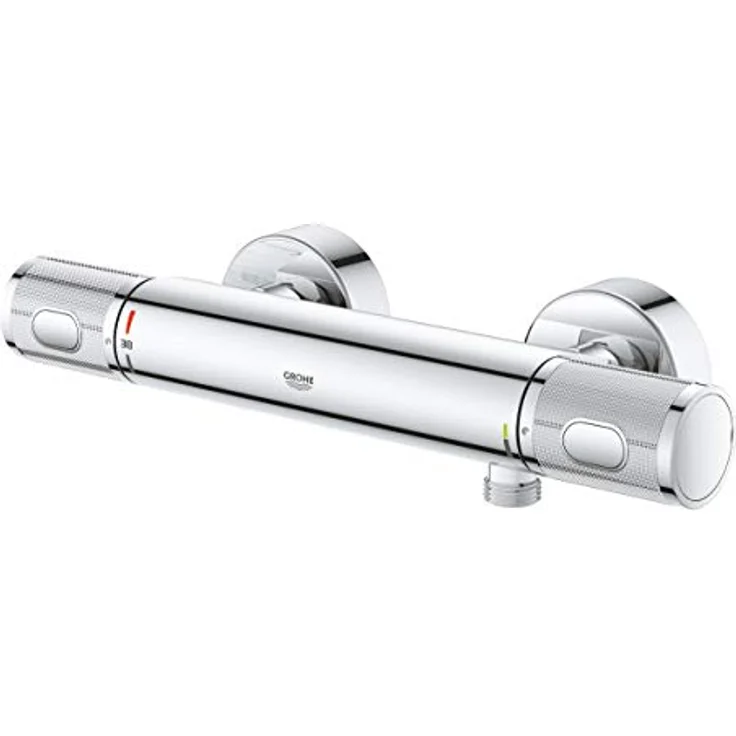 GROHE Precision Feel - Thermostat- Brausearmatur (wassersparend, mit Rändelstruktur, Verbrühschutz, Sicherheitssperre bei 38°C), chrom, 34790000 – Bild 4