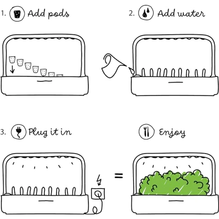 Click & Grow 9 Pro Indoor Kräutergarten Kit mit Wachstumslicht | Smart Garden für Zuhause mit 9 Pflanzen – Bild 2