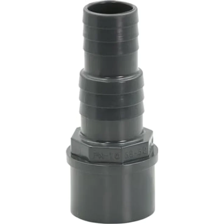 HAF PVC Druckschlauchtülle 32/38mm x 50mm, Schlauchtülle x Klebestutzen aus grauem PVC-U, PN16 für Pool und Teich – Bild 1