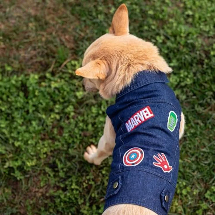 MARVEL Hundemantel Marvel Hundejacke Blau M, atmungsaktiv mit Klettverschluss – Bild 6
