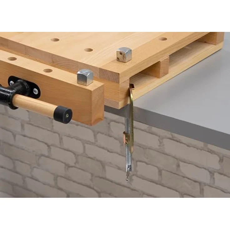 rikta tragbare Hobelbank mit Schraubstock, 100% FSC® Buchenholz, 7-tlg, kompakt und leicht, mobil einsetzbar – Bild 3