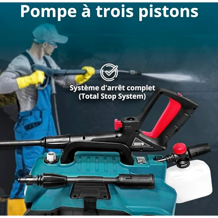 Könner & Söhnen Hochdruckreiniger KS PW130H, 130 bar max. Druck, 312 l/h Fördermenge, inkl. Zubehör für effektive Reinigung – Bild 4