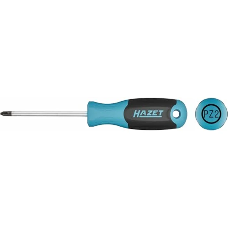 Hazet Pozidriv Schraubendreher 811-PZ2, 215 mm Gesamtlänge, ergonomischer 3-Komponenten-Griff – Bild 2