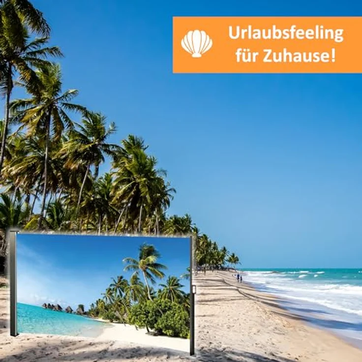 Westerholt Seitenmarkise ausziehbar rechts, 160 cm hoch, Seitenrollo mit Fotodruck Südsee – Bild 10