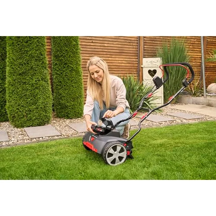 Al-Ko Akku-Spindelmäher RazorCut 38.6Li HM Comfort, Geräuscharmer Mäher für Gärten bis 300 m², 38 cm Schnittbreite, 5 Stahlmesser, 4-fache Schnitthöhenverstellung – Bild 5