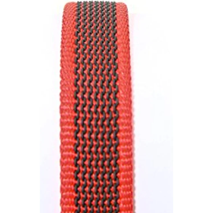 JULIUS K-9 IDC Color & Gray gumierte Leine, 20 mm x 3 m mit Schlaufe, Rot-Grau, strapazierfähiger Textilstoff, verstärkter Haltegriff – Bild 3
