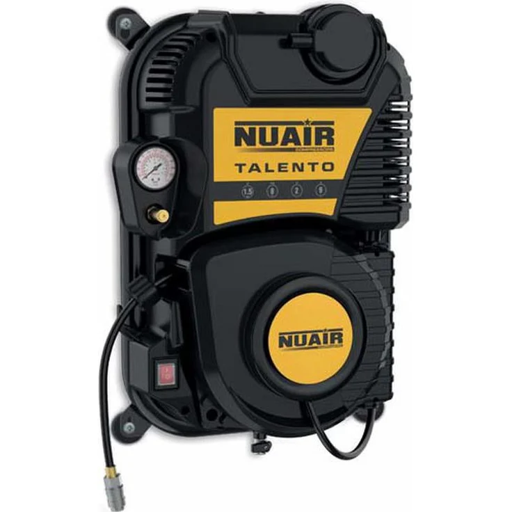 NUAIR Ölfreier Wandkompressor Nua506, 1,5 kW, 8 Bar, 2L Tank, 9M Kabel, elektrisch, ölfrei – Bild 1