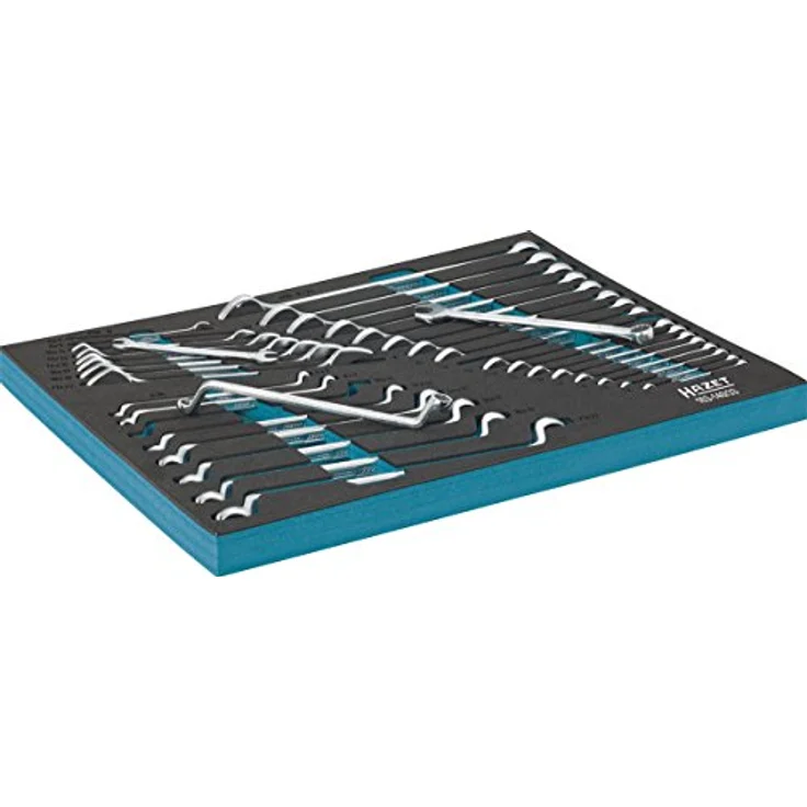 Hazet 163-140/33 Werkzeugset, 33-teilig mit 8 Doppelmaulschlüsseln und 17 Ring-Maulschlüsseln, verchromt – Bild 2