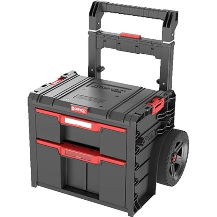 Qbrick System PRO Cart 2.0 Plus, Werkzeugkoffer mit 9-Zoll-Rädern und integrierten Schubladen für flexible Aufbewahrung – Bild 1