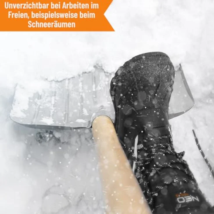 NEO TOOLS Herren-Schneestiefel 43, isoliert, rutschfest, mit Reflektoren, ökologisches Leder und TPR-Gummi – Bild 2