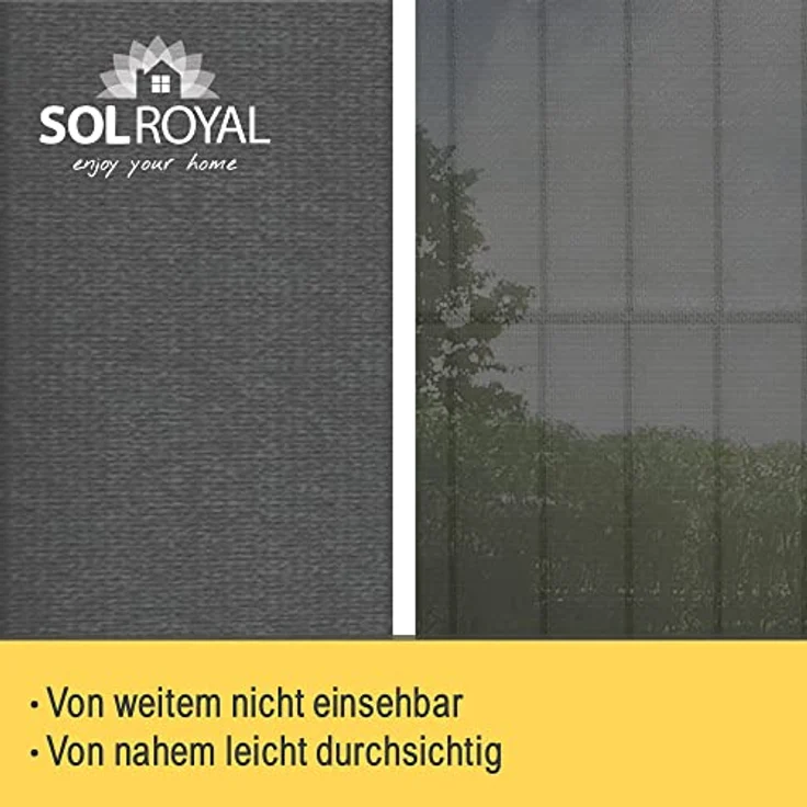 Sol Royal SolVision HDPE Balkonumspannung HB2 300x90cm Anthrazit – Bild 4