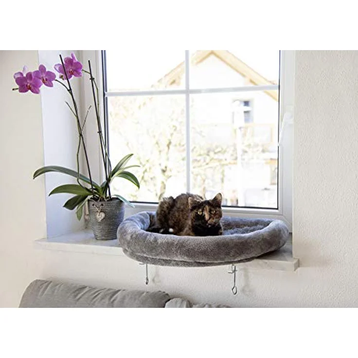 Kerbl 81614 Fensterliegebett 55 * 35cm grau, variabel einstellbar, 2.48 kg – Bild 3