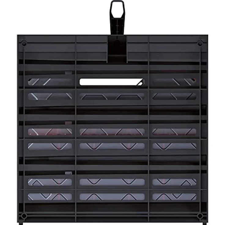 Kistenberg Werkzeugkoffer KTC30256B-S411, Werkzeugkoffer mit 5 Ordnern Tagercase, strapazierfähiges Polymergehäuse, ergonomischer Griff, tragbar, wandmontierbar – Bild 6