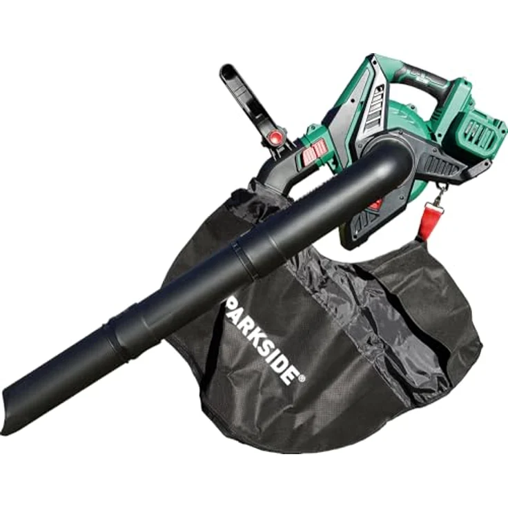 Parkside Akku-Laubsauger / Laubbläser 40V »PLSA 40-Li D2«, Turbotaste, Häckselfunktion, 45-L Fangsack, ergonomischer Griff, schwarz/rot – Bild 2