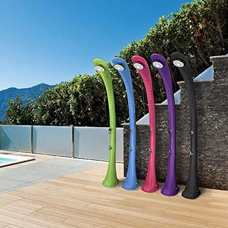 Poolstar Solardusche Formidra Cobra 32L, inkl. Fußspülung, grün – Bild 6