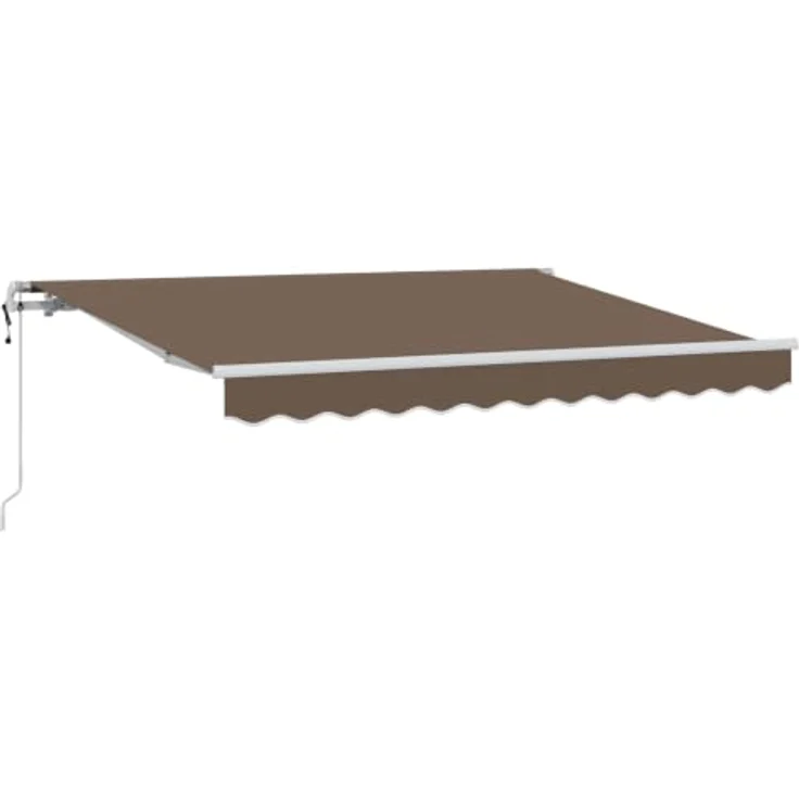 vidaXL Ausziehbare Markise Taupe 450 x 300 cm, wetterfestes Stoff-Aluminium-Design mit Fernbedienung – Bild 1