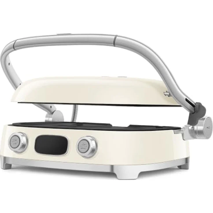 Smeg MGF01CREU, Elektrischer 3-in-1-Multifunktionsgrill mit PFAS-freier Keramikbeschichtung, Creme – Bild 5