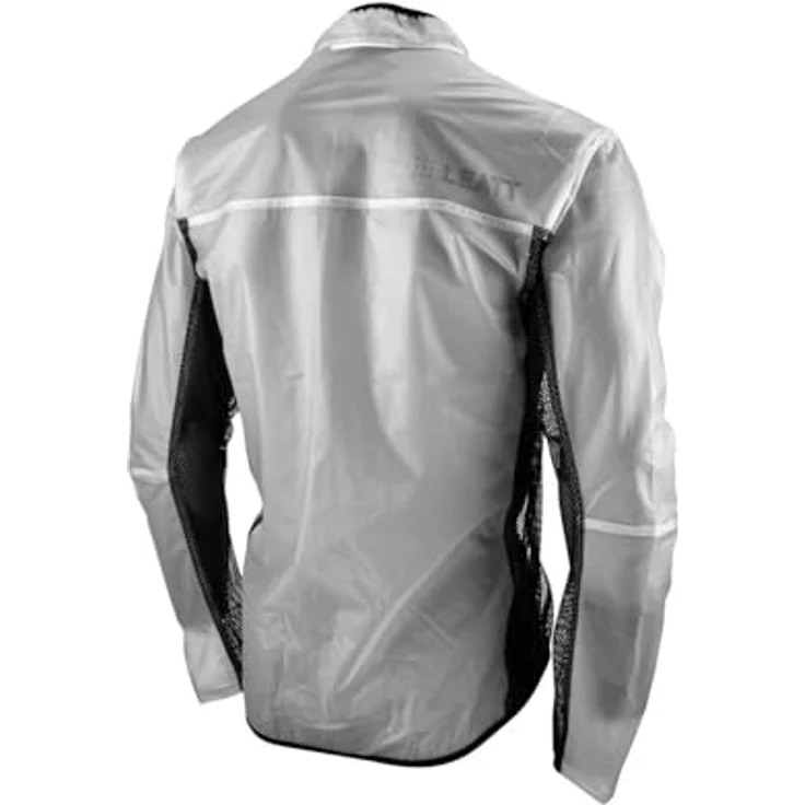 Leatt RaceCover, Unisex Velojacke, leichte wasserabweisende Regenjacke mit Belüftung, Schwarz/Grau/Transparent, Größe S – Bild 9