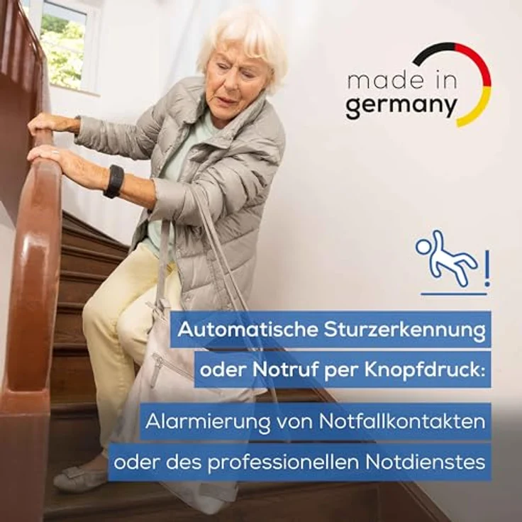 Beurer EC 70 Notfallarmband, 24h Notrufservice, Made in Germany, automatische Sturzerkennung, bis zu 3 Wochen Akkulaufzeit, Kontaktierung von Notfallpersonen oder Notrufdienst, Standortbestimmung – Bild 2