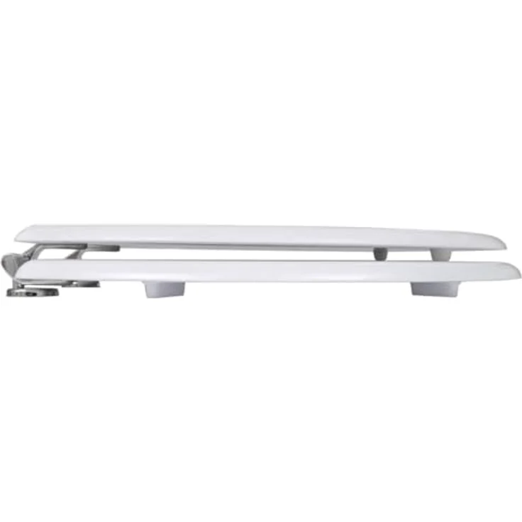 vidaXL Toilettensitz MDF Deckel, Universell einstellbar 12-20 cm, Schlichtes Design, Weiß – Bild 6