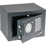 HMF 46126-11 Safe Tresor klein mit Zahlenschloss, Möbeltresor | 23 x 17 x 17 cm | Anthrazit