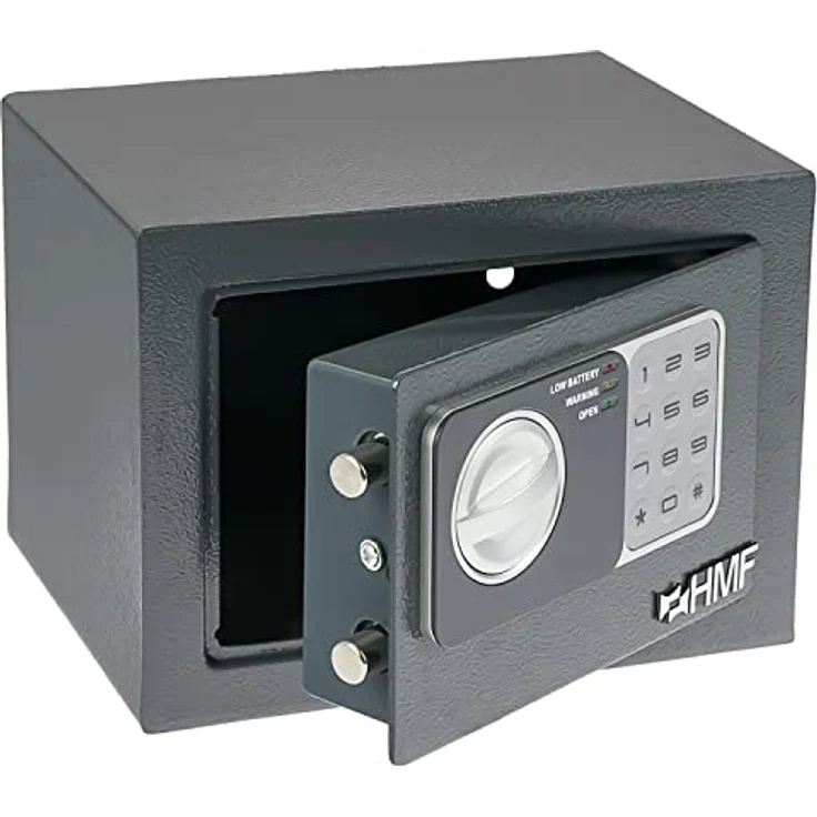 HMF 46126-11 Safe Tresor klein mit Zahlenschloss, Möbeltresor | 23 x 17 x 17 cm | Anthrazit – Bild 1