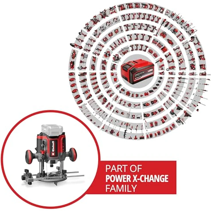 Einhell Professional Akku-Oberfräse TP-RO 18/55 Li BL, Brushless mit 55 mm Hubhöhe, inkl. Parallelanschlag, Solo Power X-Change, ohne Akku & Ladegerät – Bild 2