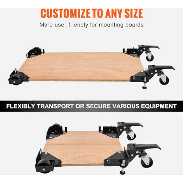 VEVOR Mobiler Sockel, Robuster Universal-Mobilständer für Holzbearbeitungsgeräte, Bandsägen, Elektrowerkzeuge - 181,4 kg, Einstellbar von 241,3 x 241,3 mm bis unendlich – Bild 4