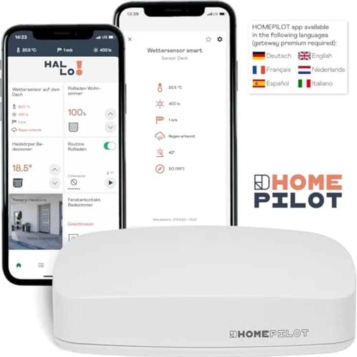 HOMEPILOT - Wettersensor smart | Wetterstation, Außensensor und Regenmesser zur gezielten Steuerung des HomePilot Smart Home durch Wetterdaten. Mit Aktor zur Steuerung von Rollo und Markise. – Bild 4