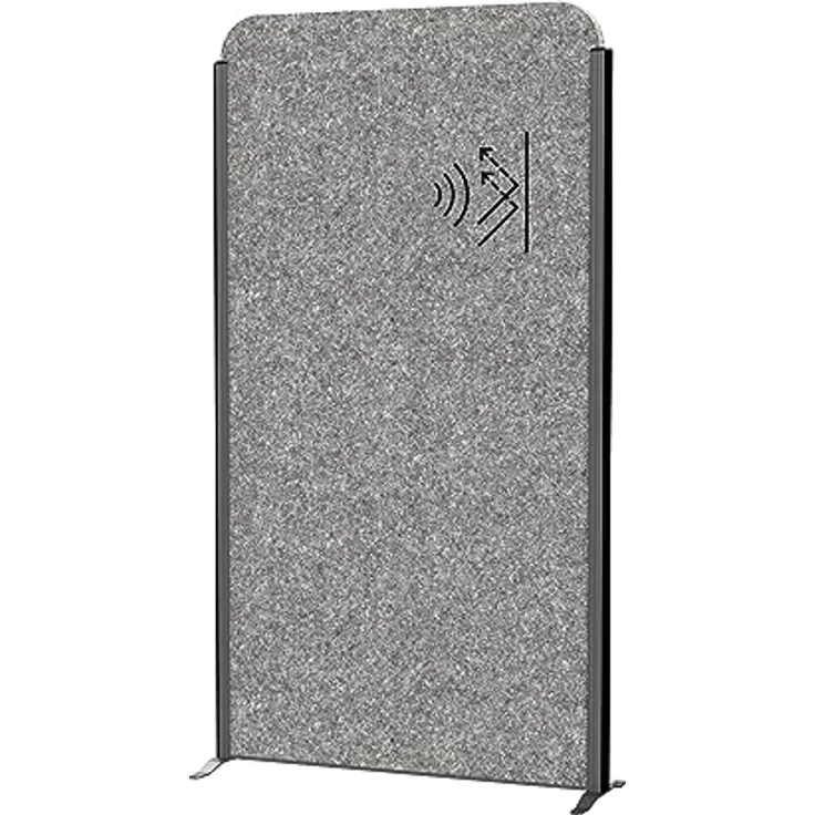 MAUL Trennwand Akustik MAULcocoon 180x100cm | Raumteiler für Büro und Schreibtisch | Freistehender Raumtrenner mit Standfüßen | Ideal als Sichtschutz und Schallschutz | Allergikerfreundliches Vlies