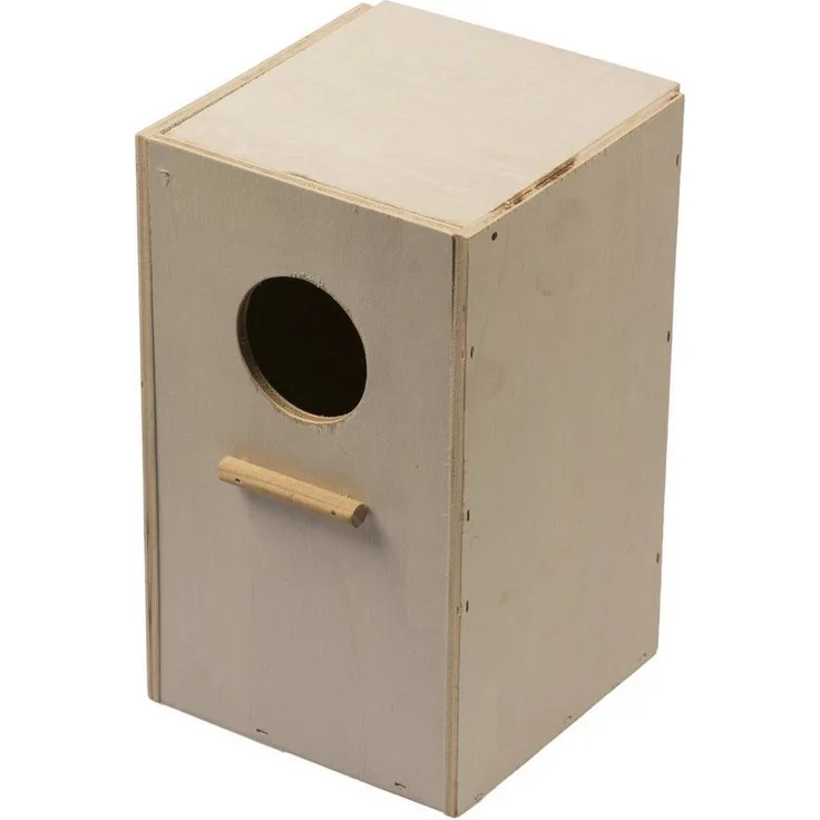 DUVO+ Nistkasten Brutkasten Agapornide, vertikal und robust mit praktischer Sitzstange