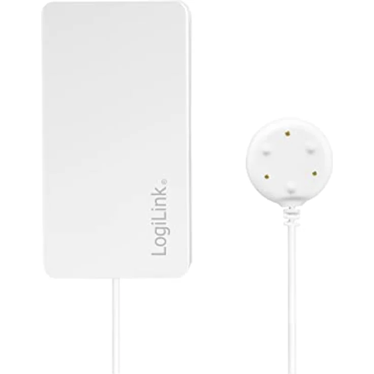 LogiLink SH0114, Wi-Fi Smart Home Wasserlecksensor, App steuerbar, IP20, Tuya kompatibel, unterstützt Amazon Alexa und Google Home, Weiß – Bild 1